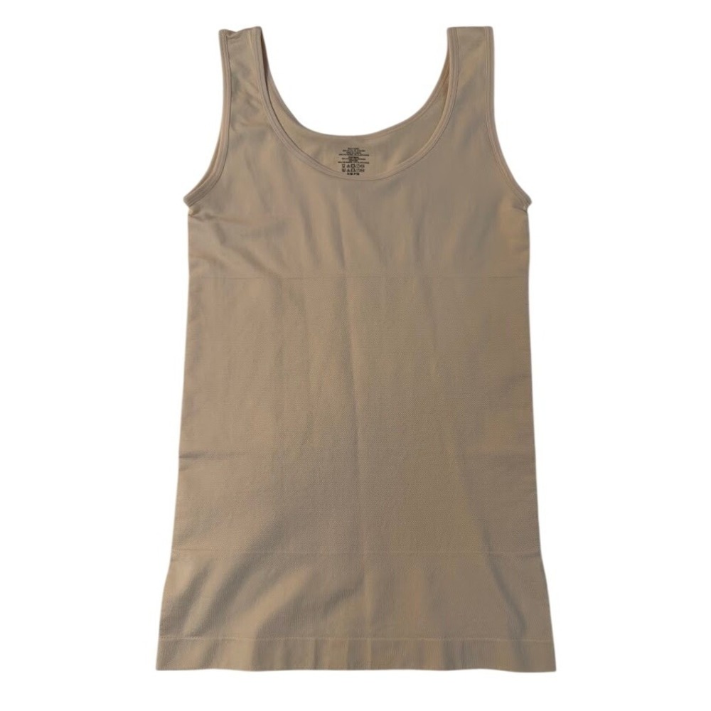 Essentials by Tummy Tank Nude Nylon Seamless Shapewear Tank S/M